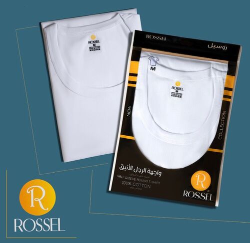 فانيلة روسيل دائري نص درزن 6 حبات ROSSEL  T- Shir   6