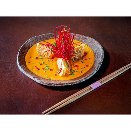 دامبلينج روبيان في صلصة عشب الليمون