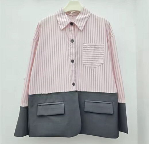 Half blazer half shirt pink