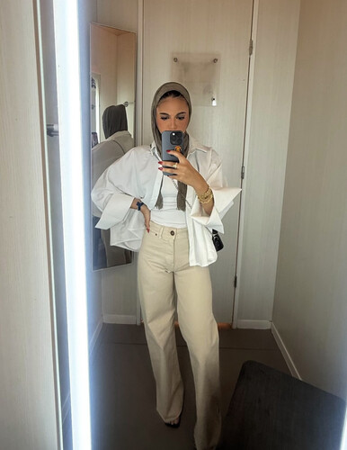 White shirt with cuffs