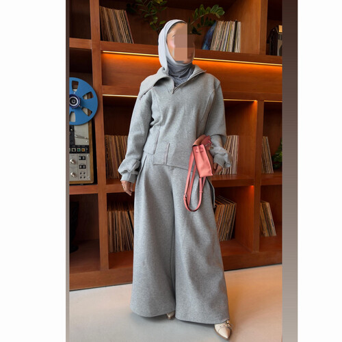 grey training suit