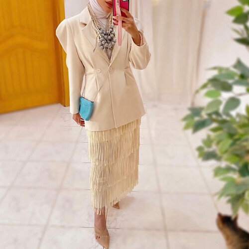 puffy shoulder blazer
