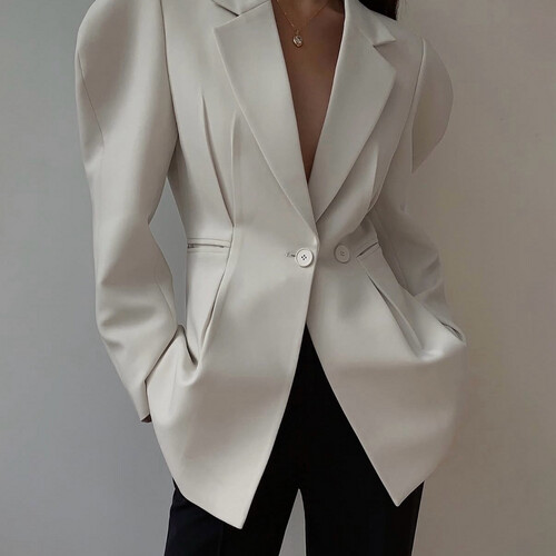 puffy shoulder blazer