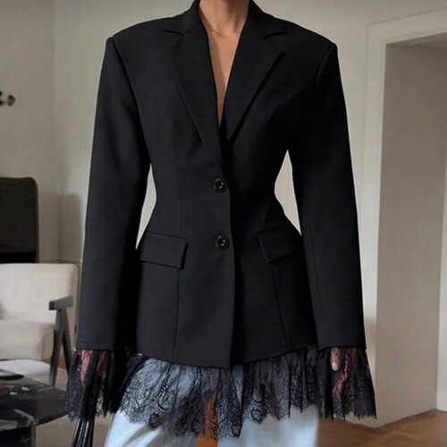 lace endless blazer