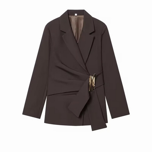 brown blazer bukly