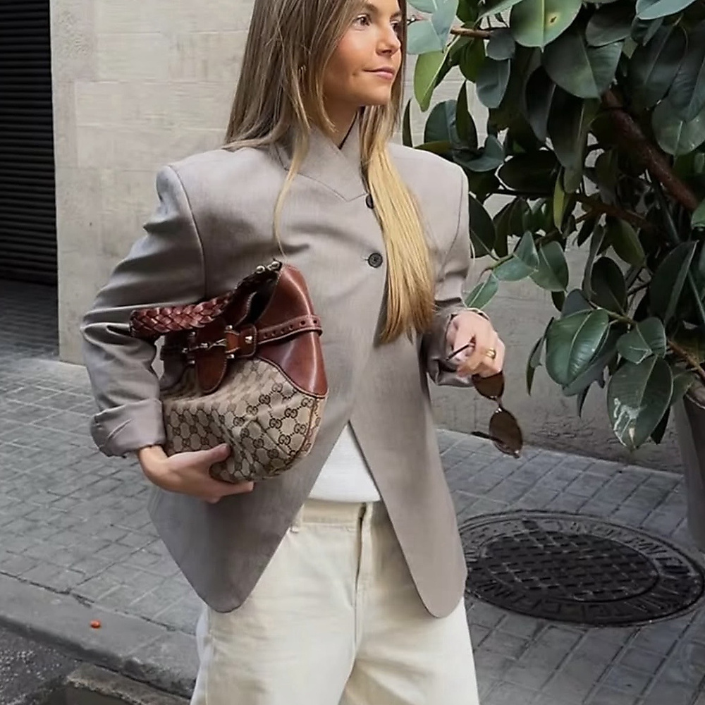 brown blazer