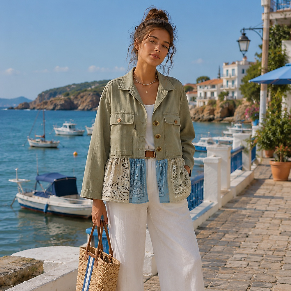 green jacket end ruffle