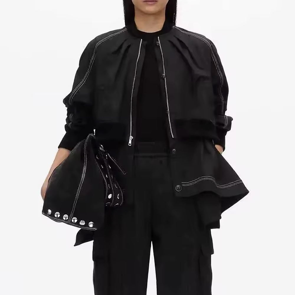 black bomber jacket