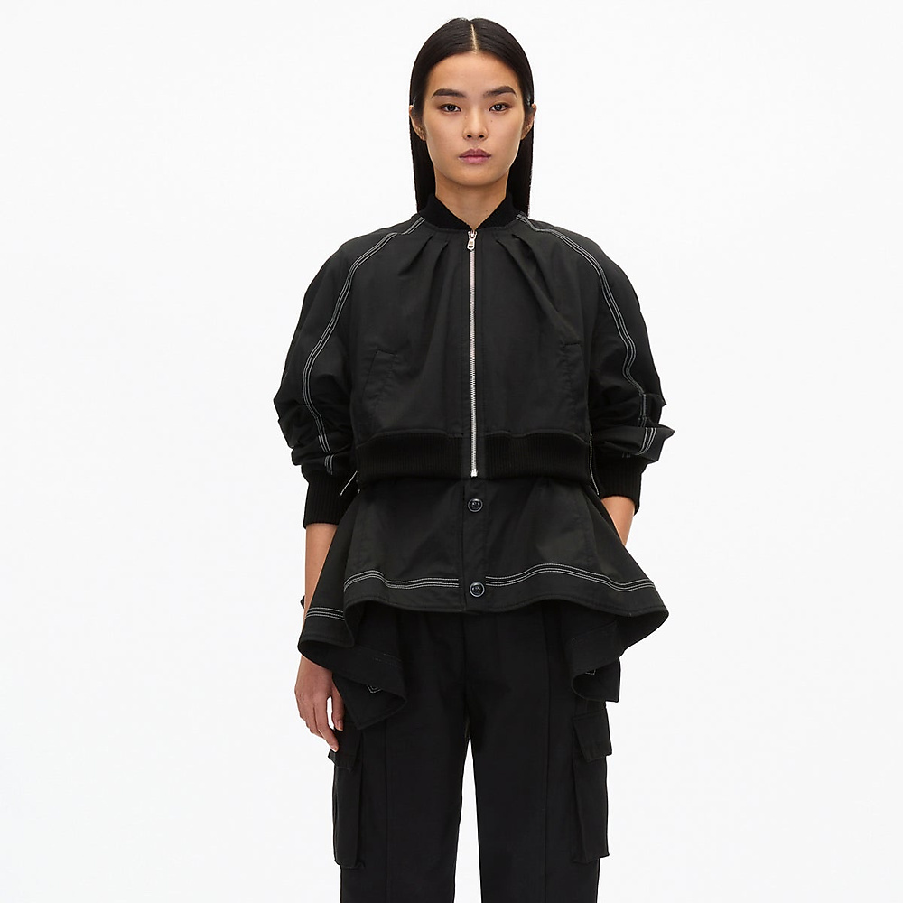 black bomber jacket