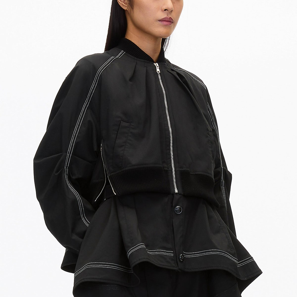 black bomber jacket