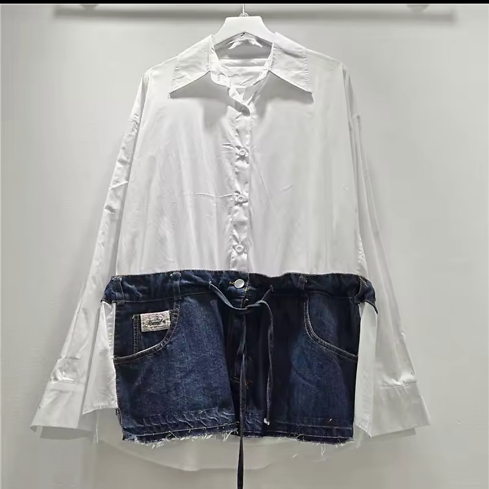 white shirt with denim