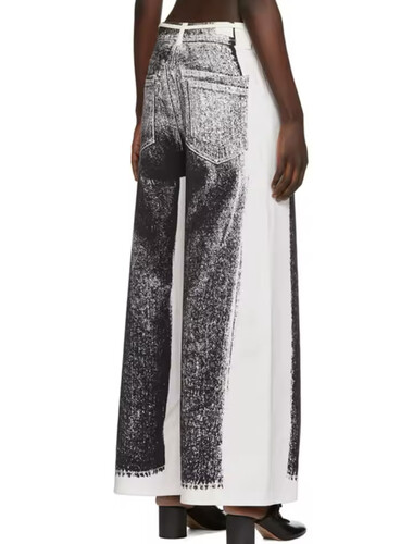 Black and white jeans