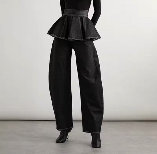 Ruffle jeans