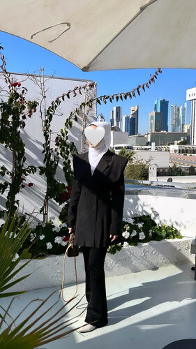 Black blazer with collar