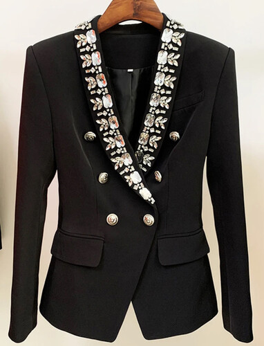 Black blazer with cristal