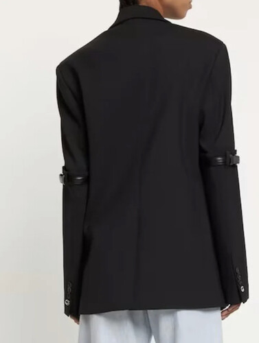 Black blazer with buckles