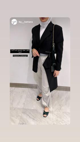 Black blazer with long one side