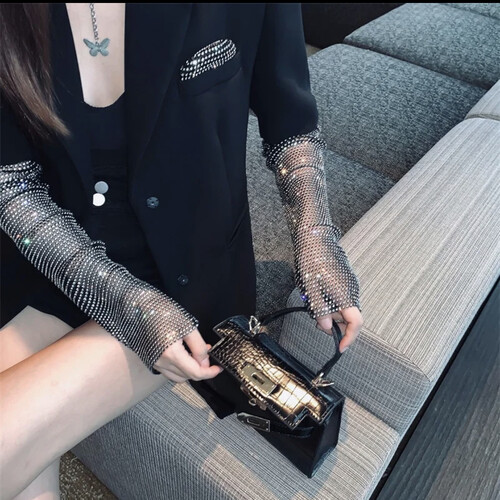 Bling bling sleeves blazer