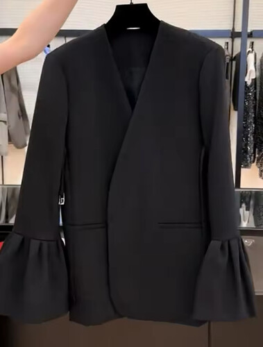 Black blazer with flare sleeve