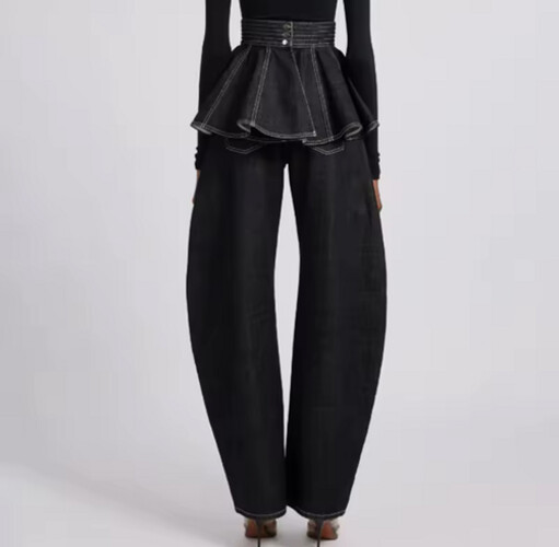 Ruffle jeans