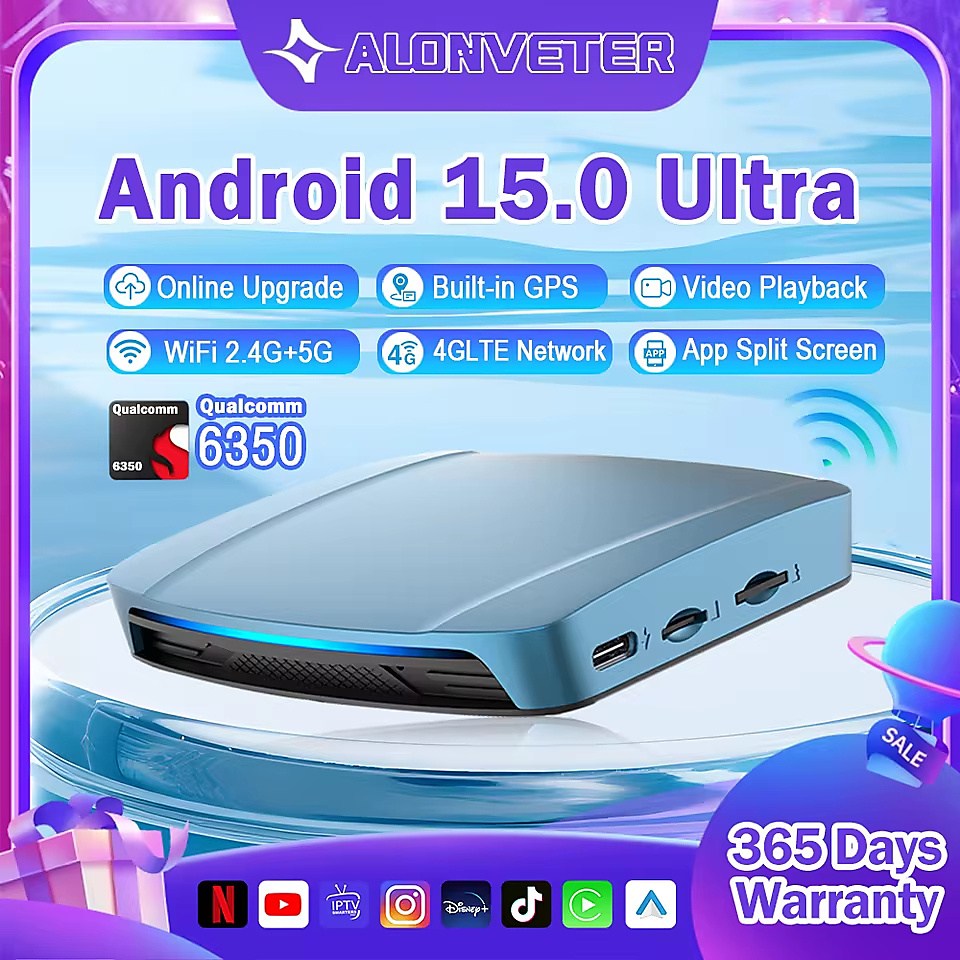 Android 15 Carlinkit 2025 New CarPlay Al Box Wireless Carplay Android ...