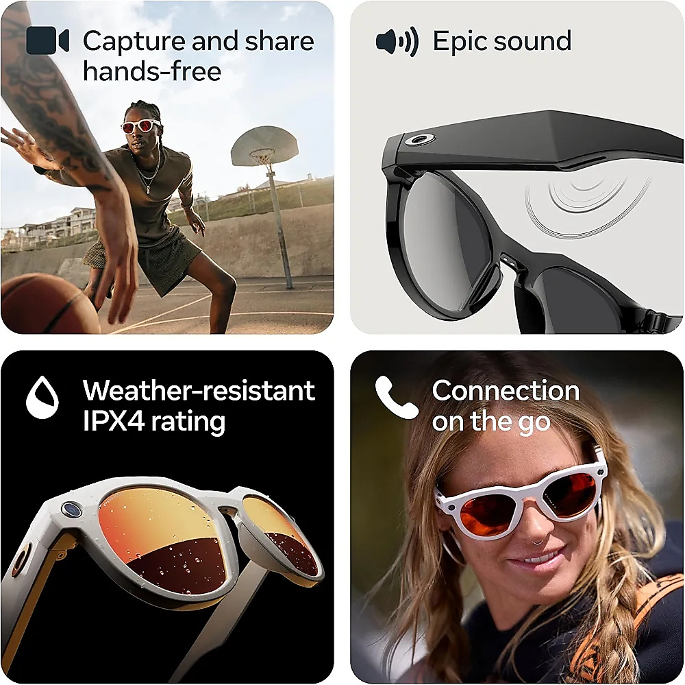 Meta Oakley HSTN, Warm Grey | Smart AI Glasses for Men, Women — Camera, Audio, Video Recording — Pri