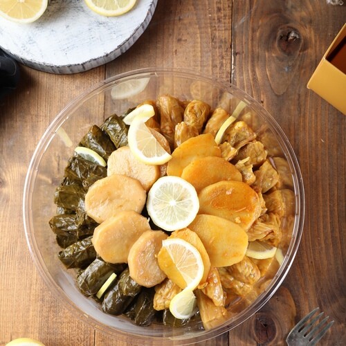 Mix malfoof with grape leaf
