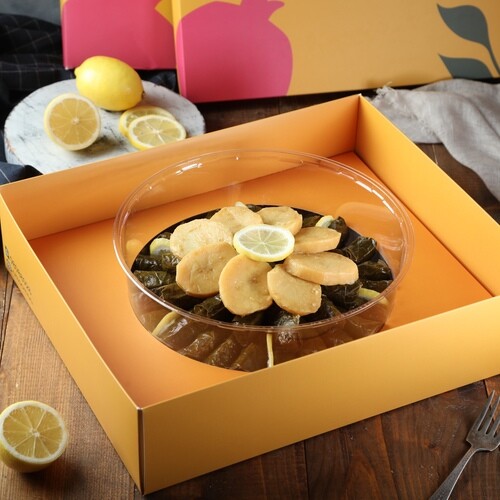 Platter of Grape Leaves With Lemon for Zuwarah