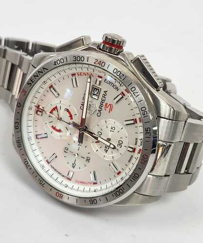 Used Men Watch Brands TaG Huer Silver White     SKU-2147