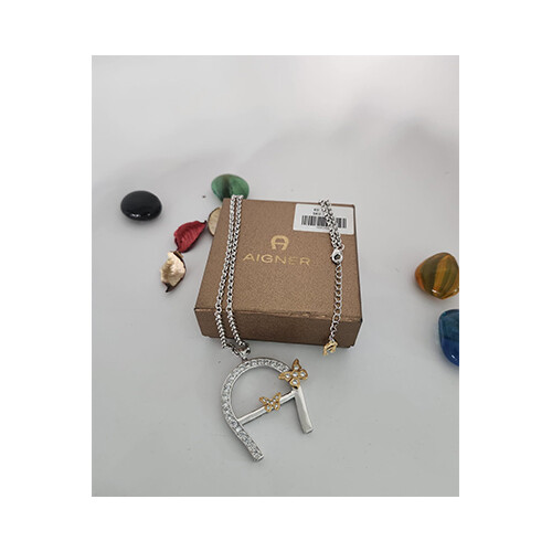 Agner Necklace For Womens & Silver with Gold Small Dimonds            SKU-1991