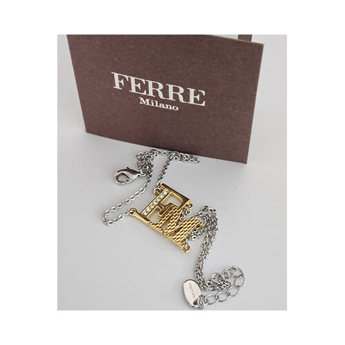 Ferre Milano Silver & Gold  Necklace F.M           SKU-1993