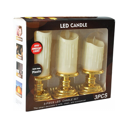 Led Candle 3 pcs Candle Set           SKU-1395