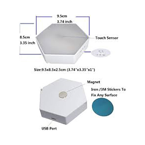 multifunctional night light 3 AAA Batteries Rechargable           SKU-855