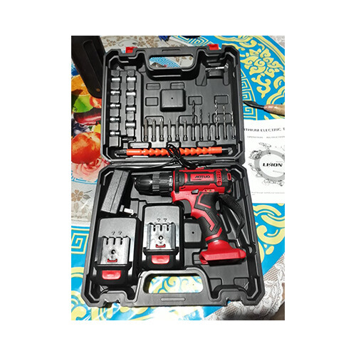 Boss Cordless Drill with Tools with 2 Battires  - Damage Box      SKU-408
