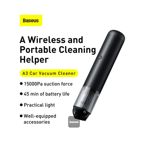 Baseus A3 Car Vacume Cleaner Model No. CRxcQA3             SKU-2066