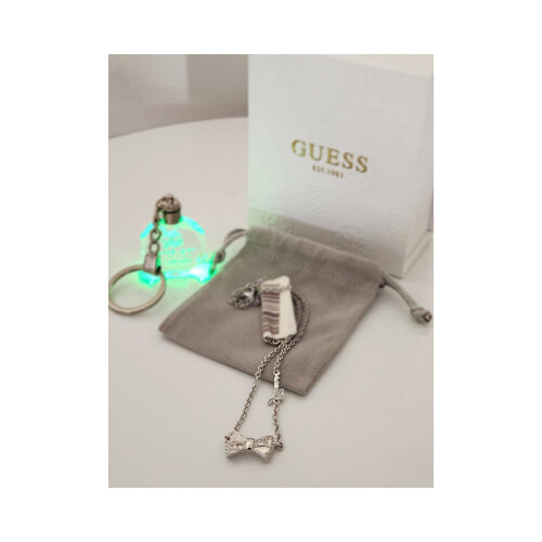 Guess Necklace - Silver Necklace Tie Shape             SKU-86