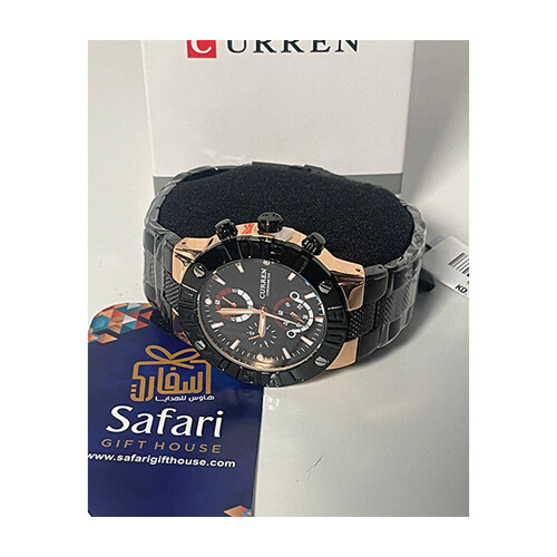 Curren Watch - Steel Black in Gold             SKU-173