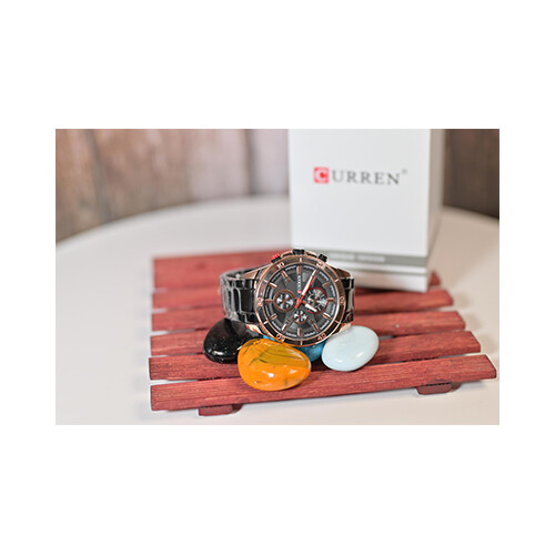 Curren Brand Watch - Steel black in bronze             SKU-175