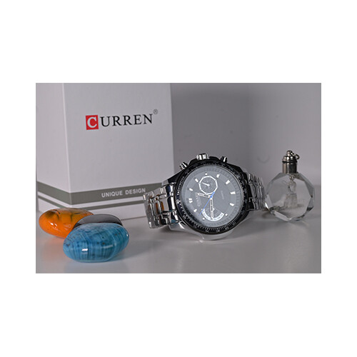 Curren Brand Watch Steel in Black             SKU-176