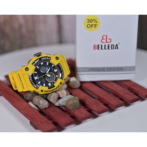 Belleda Men Watch Yellow Color             SKU-182