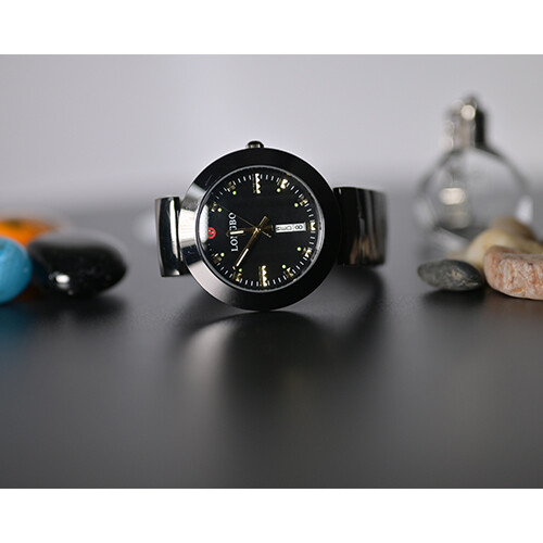 LonBo Brand Watch - Steel in Gold Black             SKU-184