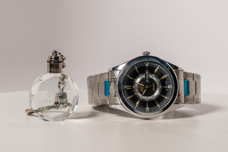 Sveston Watch for Men Steel Silver in Black             SKU-193