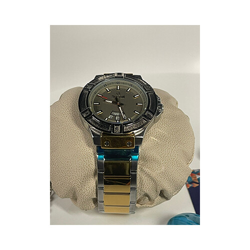 Sveston Men Watch Silver steel in Gray Gold             SKU-195