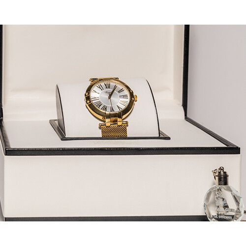 Eval Women Watch Gold in White Orginal Swiss Made             SKU-210