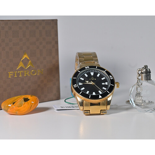Fitron Men Watch Gold inner Black             SKU-212
