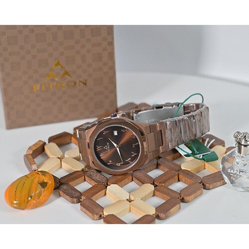 Watch - FITRON  - Brand - For Men -  Watch - Brown inner Brown             SKU-218