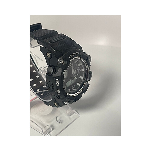 Men Watch Black Colour - Strap Rubber             SKU-227
