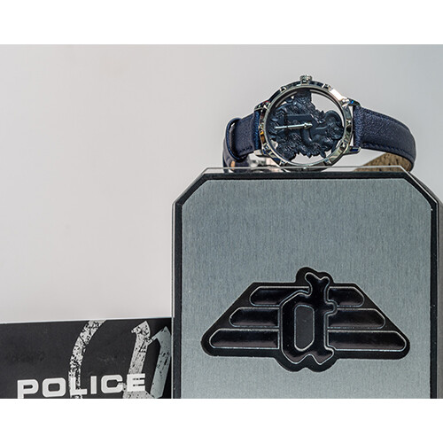 Men Watch Police Blue - Orginal - Ontime Agent             SKU-327