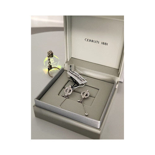 Cerruti 1881 - Ear Ring - Silver Black - Silver             SKU-345