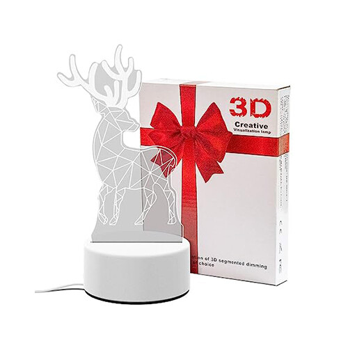 3D Creative Visualization Lamp - Whole new generation of 3D segmented dimming lamp tricolor SKU-468
